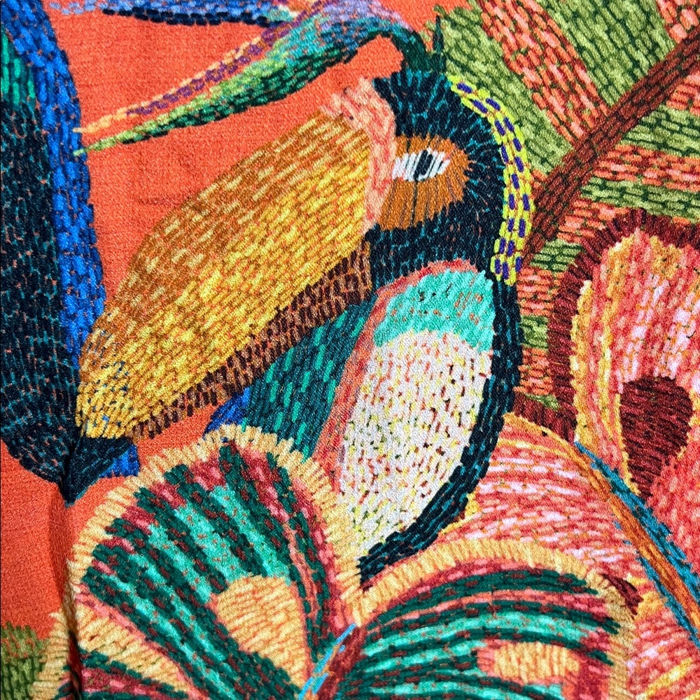 FARM Rio Tropical Wide Leg Palazzo Pants Tropical Birdie Large - Picture 8 of 13